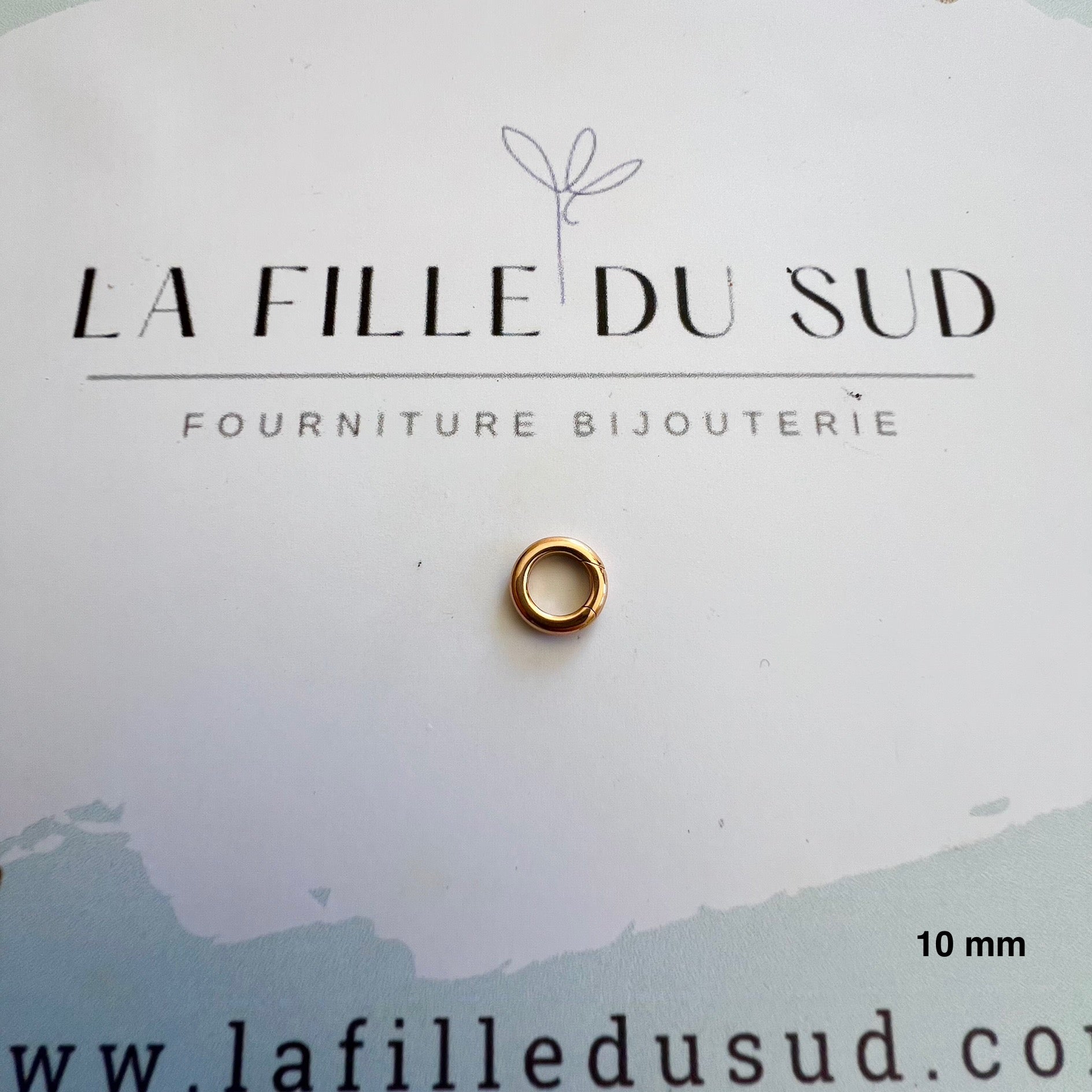 Fournitures pour bijoutiers : fermoir rond à charnière invisible en or rouge 18 carats de haute qualité