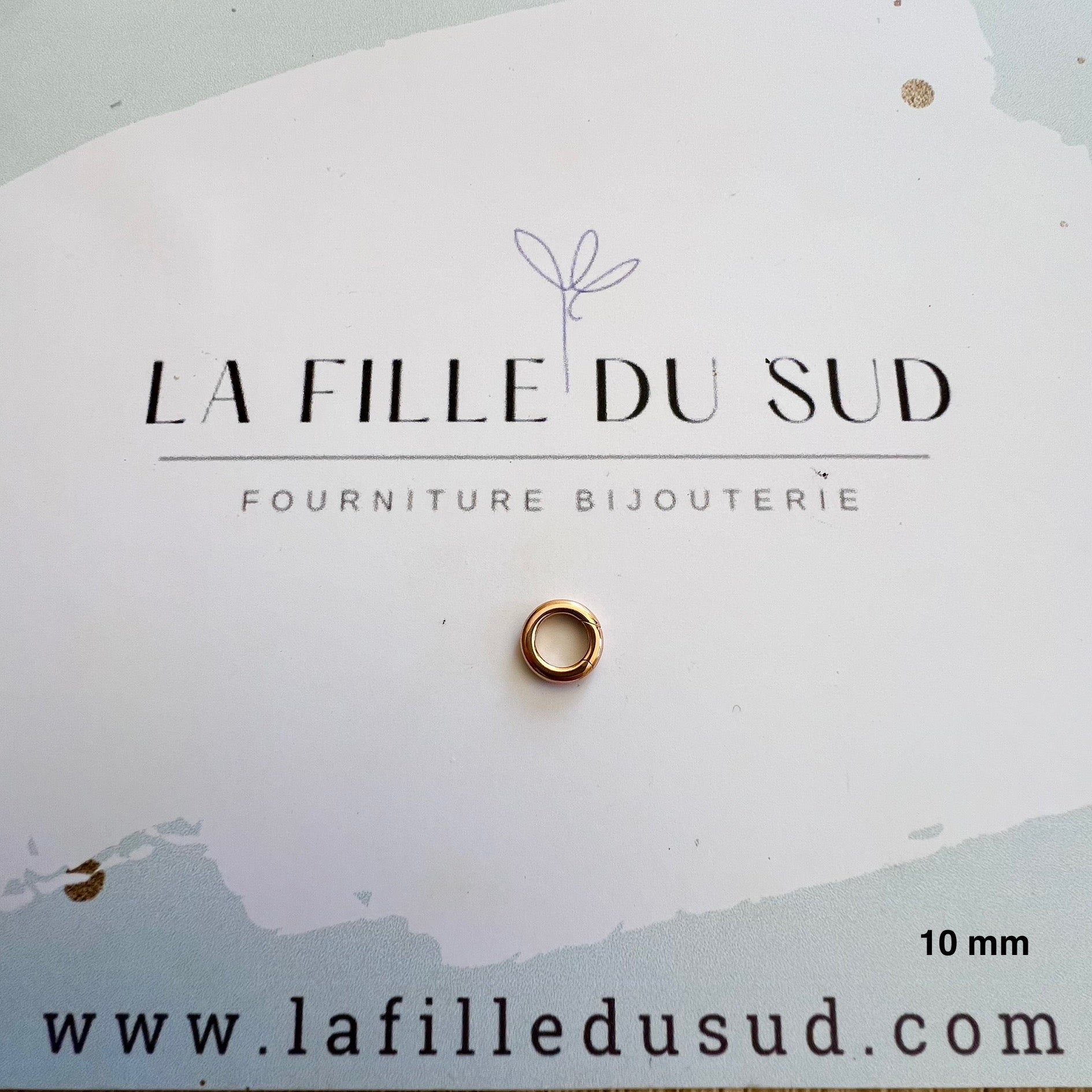 Fournitures pour bijoutiers : fermoir rond à charnière invisible en or rouge de haute qualité