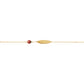 Gourmette bébé coccinelle en or jaune 18 carats avec résine rouge et oxydes de zirconium.