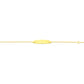 Gourmette bébé fille ou garçon en or jaune 18 carats, bracelet de naissance avec plaque d'identité lisse à graver et chaîne forçat ronde avec anneau de réglage.