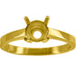 Monture bague solitaire Or jaune 18k 4 griffes pour diamant 1 carat