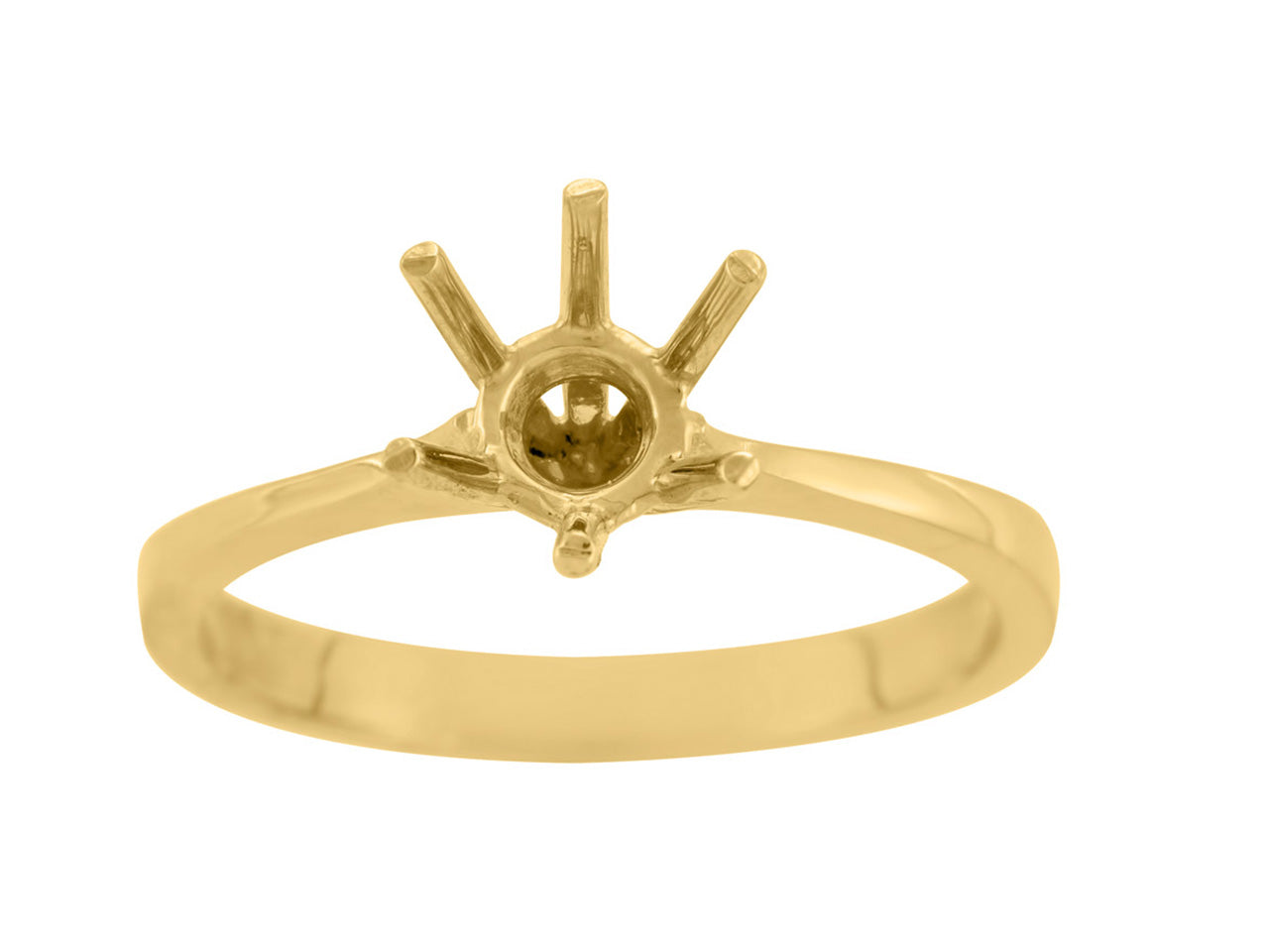 Monture bague diamant 1 carat sans pierre - Serti 6 griffes or massif 750