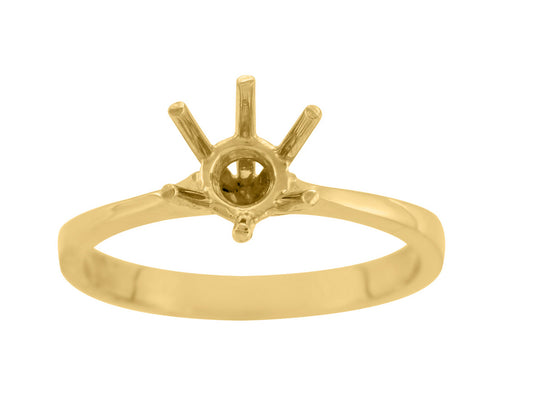 Monture bague diamant 1 carat sans pierre - Serti 6 griffes or massif 750