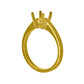 Corps de bague à sertir en or jaune 18 carats style classique