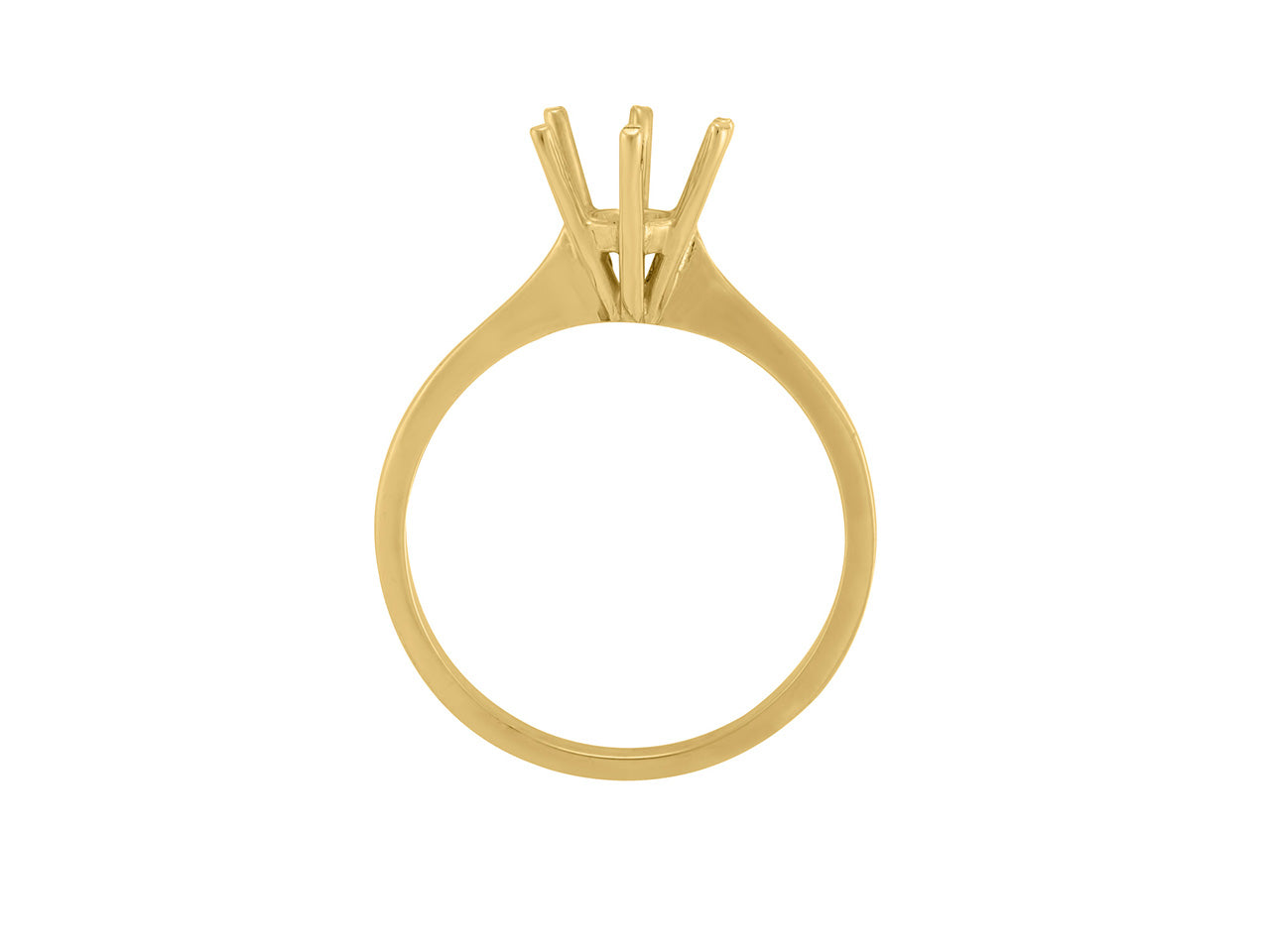 Profil monture solitaire or 18k chaton bâté serti haut - Fabrication française