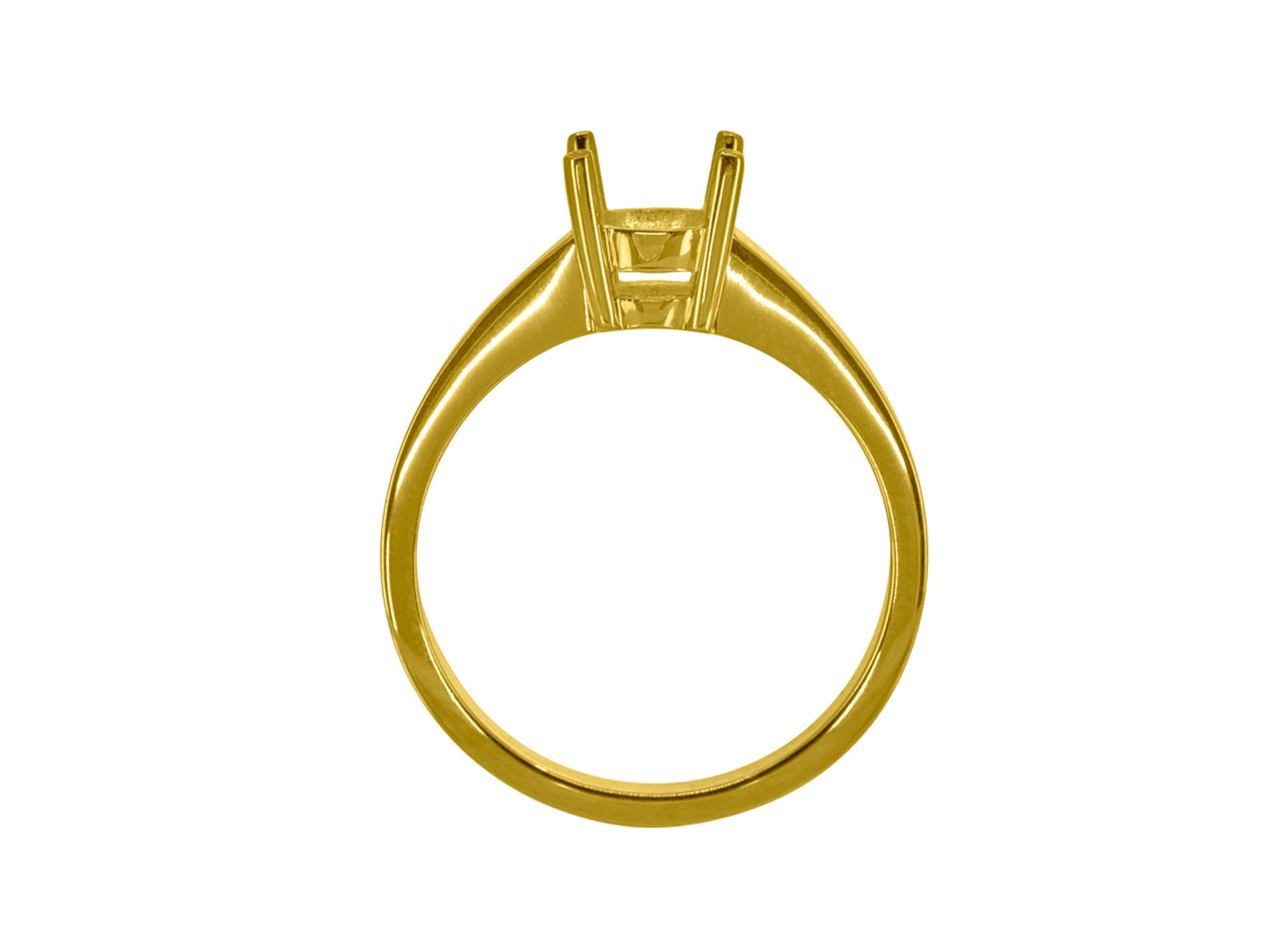Profil monture solitaire or massif 4g corps plat pour création bague