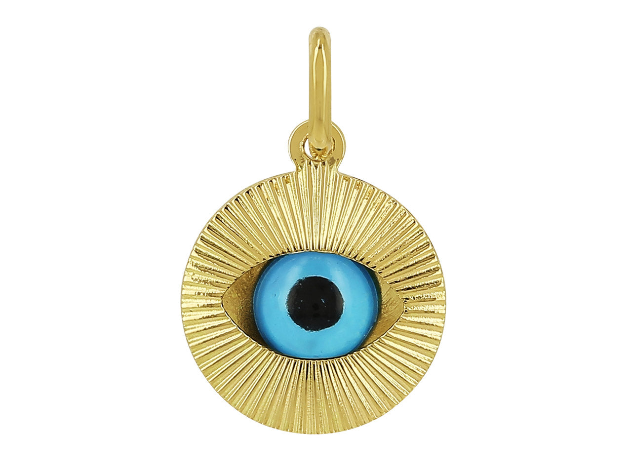 pendentif oeil bleu or 18 carats