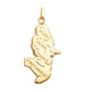 Pendentif carte de la Martinique en or jaune 18 carats, détails gravés de la Montagne Pelée et de Fort-de-France, hauteur 26 mm.