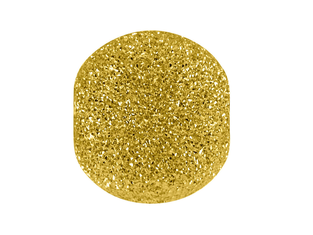 Perle d'or granitée à 2 trous en or jaune 18 carats pour la création de bracelets.