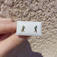 Boucles d'oreilles cheval en or jaune 18 carats scintillantes au soleil