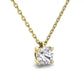 collier solitaire diamant or jaune